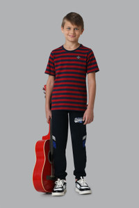 VAN HEUSEN Boys Striped Pure Cotton Regular