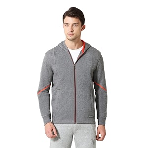 Van Heusen Men Cotton Blend Hooded Neck