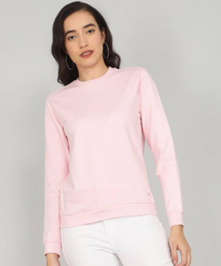 VAN HEUSEN Full Sleeve Solid Women Sweatshirt