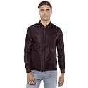 Van Heusen Men Maroon Solid Casual Jacket