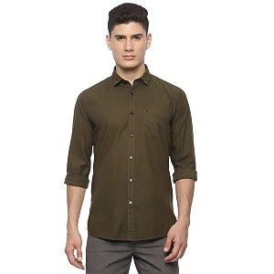 Van Heusen Mens Cotton Slim Fit Solid