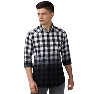Van Heusen Mens Checkered Slim Fit Shirt