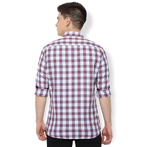 Van Heusen Mens Checkered Regular Fit Shirt