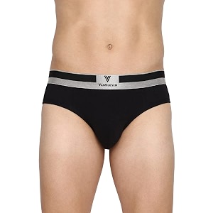 van heusen men briefs - pima cotton stretch - colour fresh ultra soft solid pure black