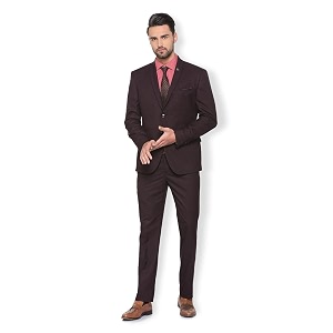 Van Heusen Mens Poly Viscose Notch Lapel