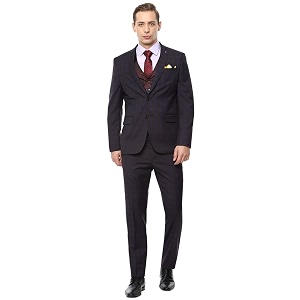 Van Heusen Mens Polyester Blend Navy Three