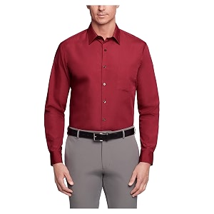 Van Heusen Mens Poplin Regular Fit Solid