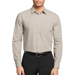 Van Heusen Mens Poplin Regular Fit Solid