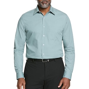 Van Heusen Mens Poplin Regular Fit Solid