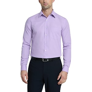 Van Heusen Mens Poplin Regular Fit Solid