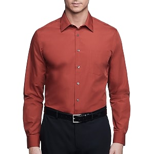 Van Heusen Mens Poplin Regular Fit Solid