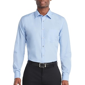 Van Heusen Mens Poplin Regular Fit Solid