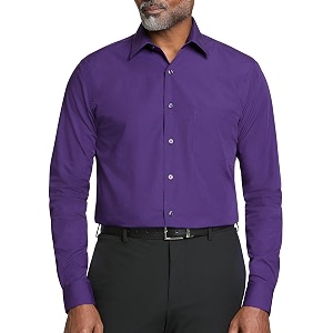 Van Heusen Mens Poplin Regular Fit Solid