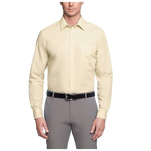 Van Heusen Mens Poplin Regular Fit Solid