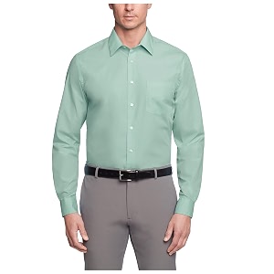 Van Heusen Mens Poplin Regular Fit Solid