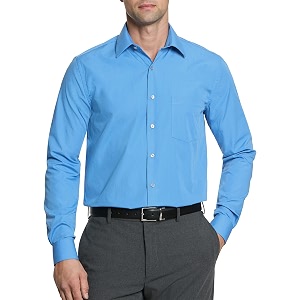 Van Heusen Mens Poplin Regular Fit Solid
