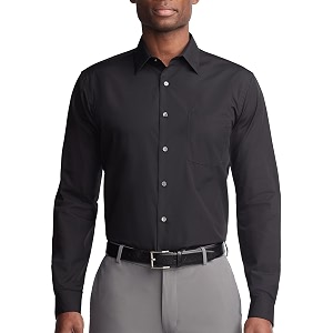 Van Heusen Mens Poplin Regular Fit Solid