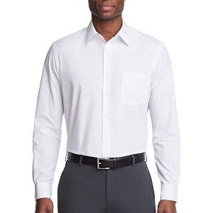 Van Heusen Mens Poplin Regular Fit Solid