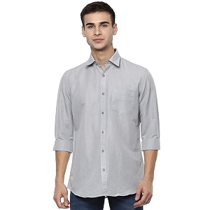Van Heusen Mens Solid Slim Fit Casual