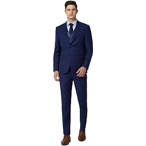 Van Heusen Mens Wool Blend Navy Four