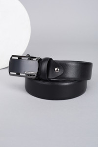 VAN HEUSEN Men Black Genuine Leather Belt