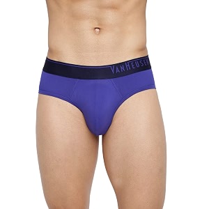 van heusen men briefs - polyamide spandex - 4-way stretch body defining fit solid_30007_royal blue_xl