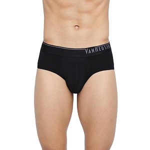 van heusen men briefs - polyamide spandex - 4-way stretch body defining fit solid_30007_black_s