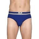Van Heusen Men Briefs - Pima Cotton Stretch - Colour Fresh, Ultra Soft, Solid Sodalite Blue