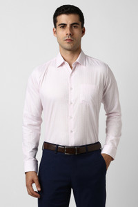 VAN HEUSEN Men Checkered Casual Pink Shirt