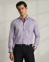 VAN HEUSEN Men Checkered Formal Purple Shirt
