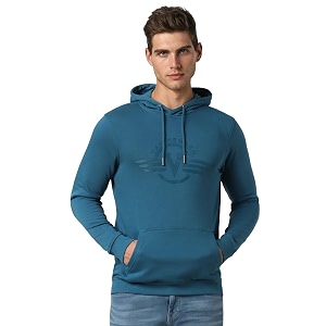 Van Heusen Men Polycotton Hooded Neck Sweatshirt