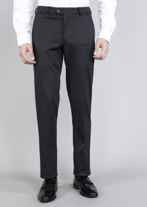 VAN HEUSEN Men Skinny Fit Black Polyester