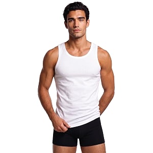Van Heusen Mens White Cotton Vest -