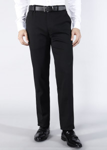 VAN HEUSEN Men Slim Fit Black Polyester