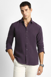 VAN HEUSEN Men Solid Formal Black Shirt
