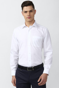 VAN HEUSEN Men Solid Formal White Shirt