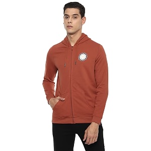 Van Heusen Cotton Blend Men Hooded Sweatshirt