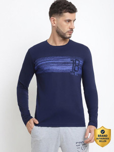 VAN HEUSEN Printed Men Round Neck Dark