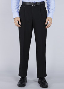 VAN HEUSEN Regular Fit Men Black Trousers