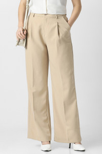 VAN HEUSEN Regular Fit Women Beige Trousers