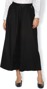 van heusen regular fit women black trousers