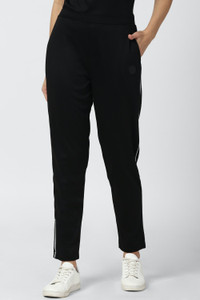 van heusen regular fit women black trousers