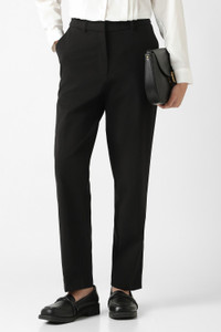 VAN HEUSEN Regular Fit Women Black Trousers