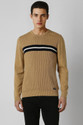 VAN HEUSEN Self Design Round Neck Casual