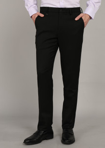 VAN HEUSEN Slim Fit Men Black Trousers