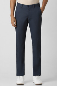 VAN HEUSEN Slim Fit Men Blue Trousers