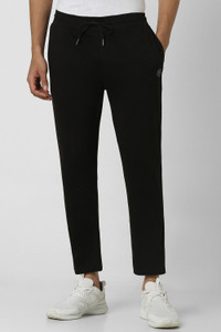 VAN HEUSEN Solid Men Black Track Pants