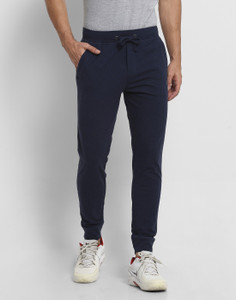 VAN HEUSEN Solid Men Dark Blue Track