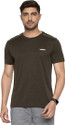 VAN HEUSEN Solid Men Round Neck Green