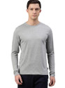 VAN HEUSEN Solid Men Round Neck Grey